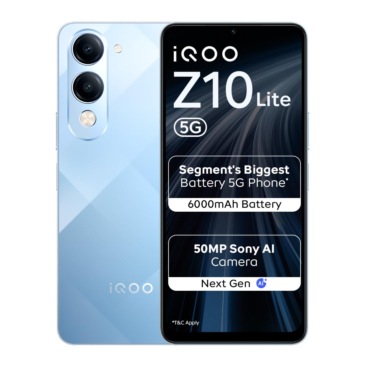 iQOO Z10 Lite 5G (Titanium Blue, 4GB/64GB)