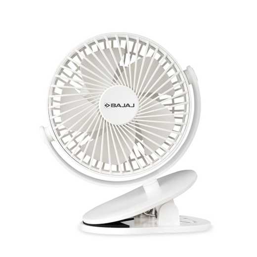 Bajaj Pygmy Mini Fan with Multi-Clip & USB Charging