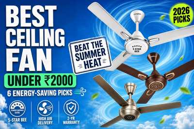 Best Ceiling Fan Under ₹2000 in India: 6 Energy-Saving Picks