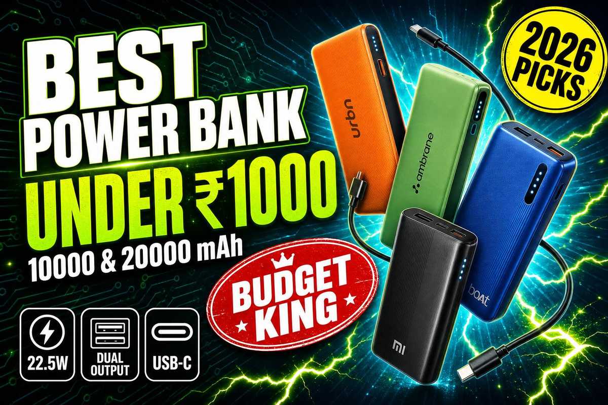 Best Power Bank Under ₹1000 in India (2026): 10000mAh & 20000mAh Picks