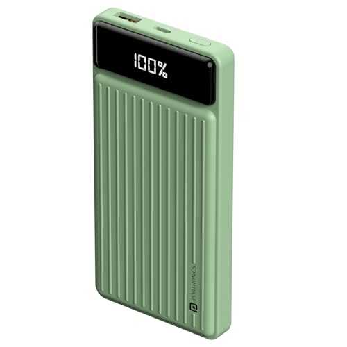 Portronics Luxcell B 10K — 10000mAh 22.5W Fast Charging Power Bank (Green)